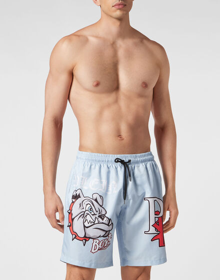 Jogging Shorts with Bulldog Print