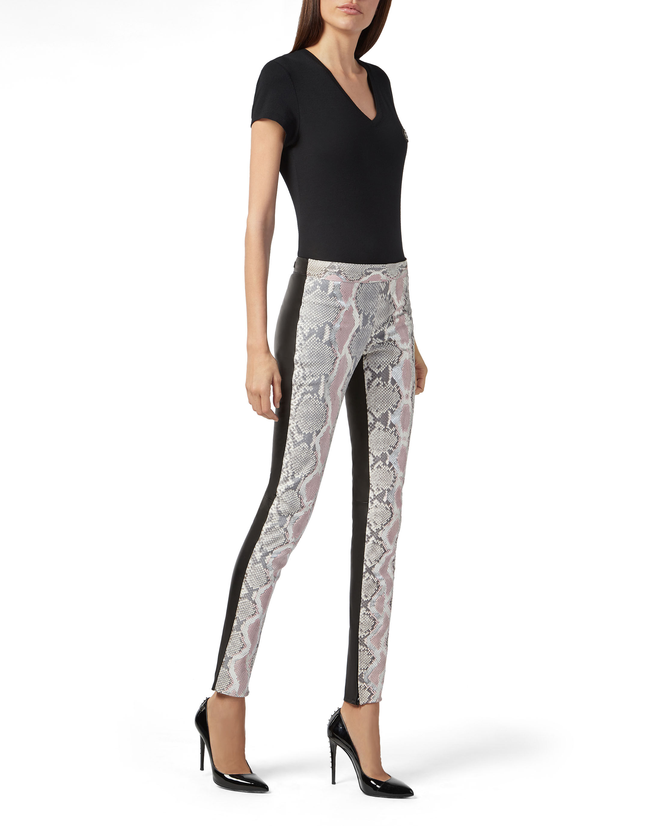 Leather snake leggings store