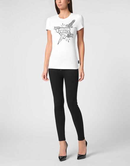T-Shirt Sexy Pure Round Neck SS Strass Love Plein T-Shirt Sexy Pure Round Neck SS Strass Love Plein