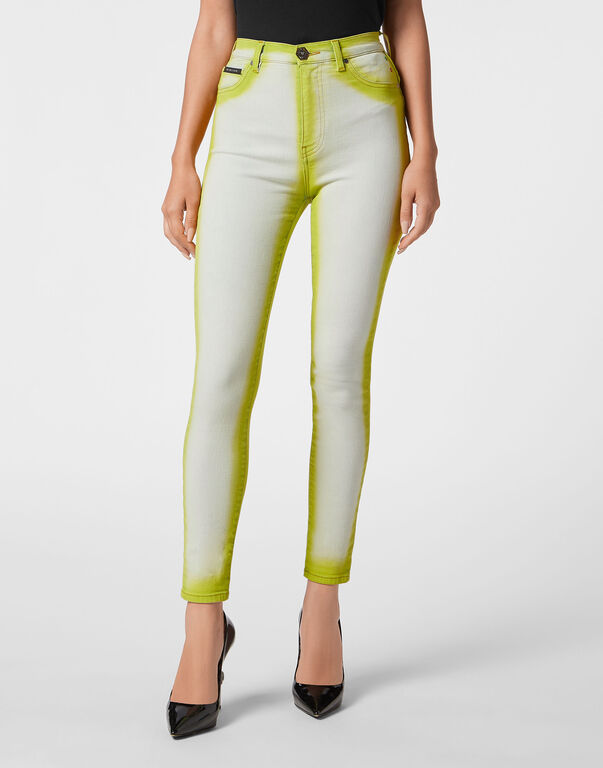 Super High Waist Jeggings Fluo