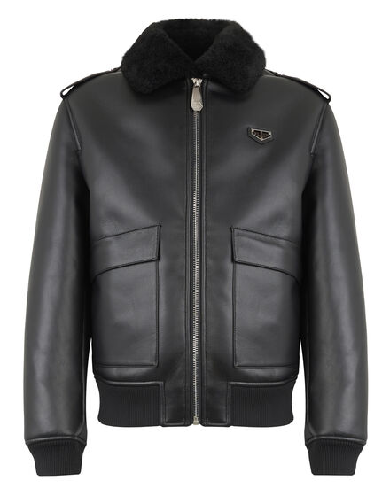 Eco Shearling Aviator Jacket