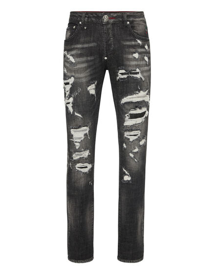 Denim Super Straight Cut Fit Trousers Cars Racing