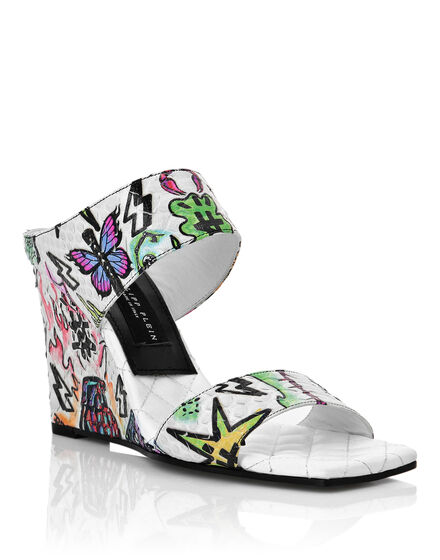 Python Print Sandals Wedge Tattoo Monogram