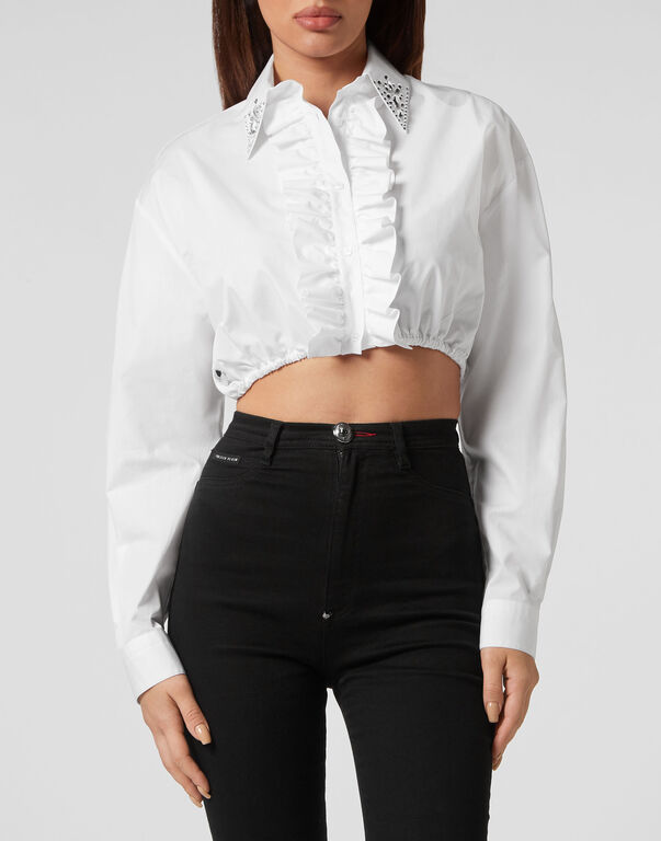 Popeline  Cropped Shirt LS