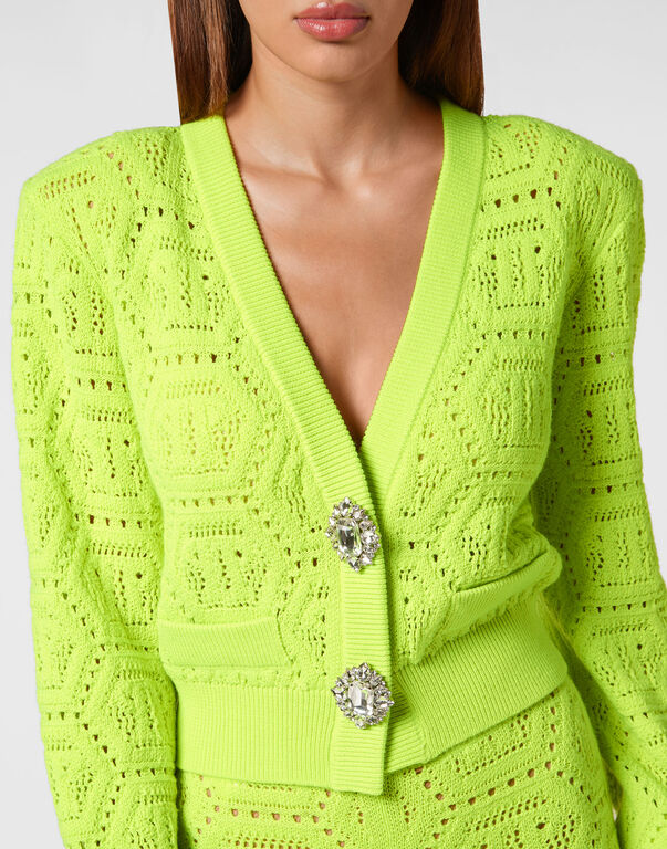 Fluo Knit Cardigan Monogram