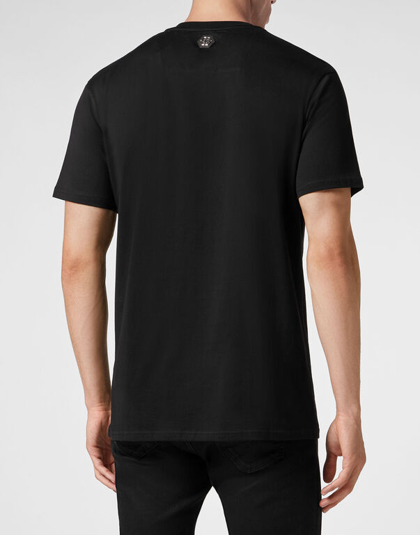T-shirt Round Neck SS with Crystals Gothic Plein Strass