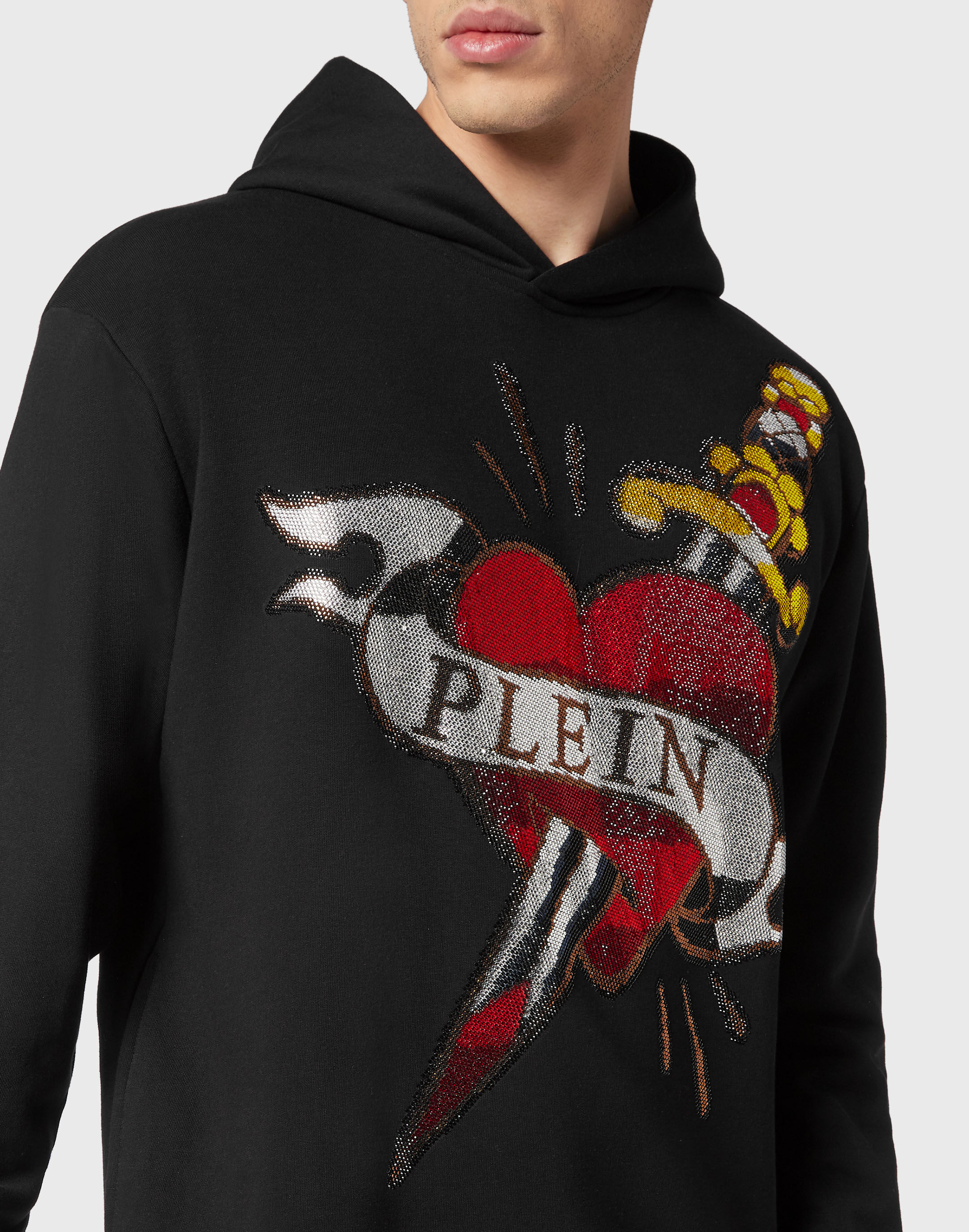 パーカー・フーディ Philipp Plein Graphic Print Hoodie With Hooded Neckline Philipp Plein Hooded Jacket Sweatshirt Hoodie New S | eBay