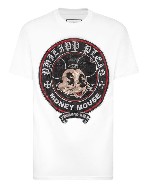 Jersey T-shirt Round Neck SS Strass Money Mouse
