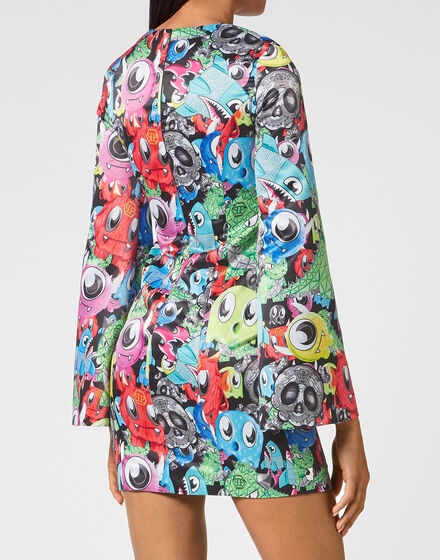 Mini Dress LS Monsters
