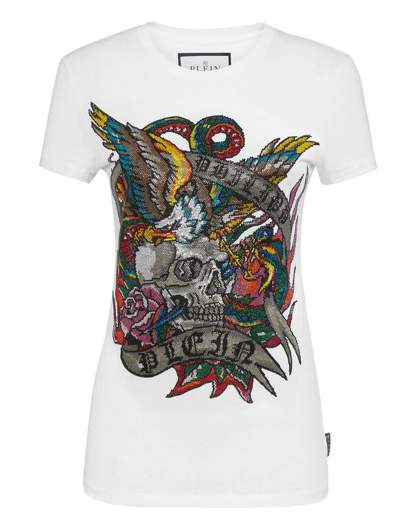 T-shirt Roundneck SS with Crystals Tattoo
