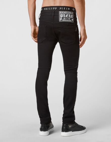Denim Trousers Super Straight Cut Gothic Plein