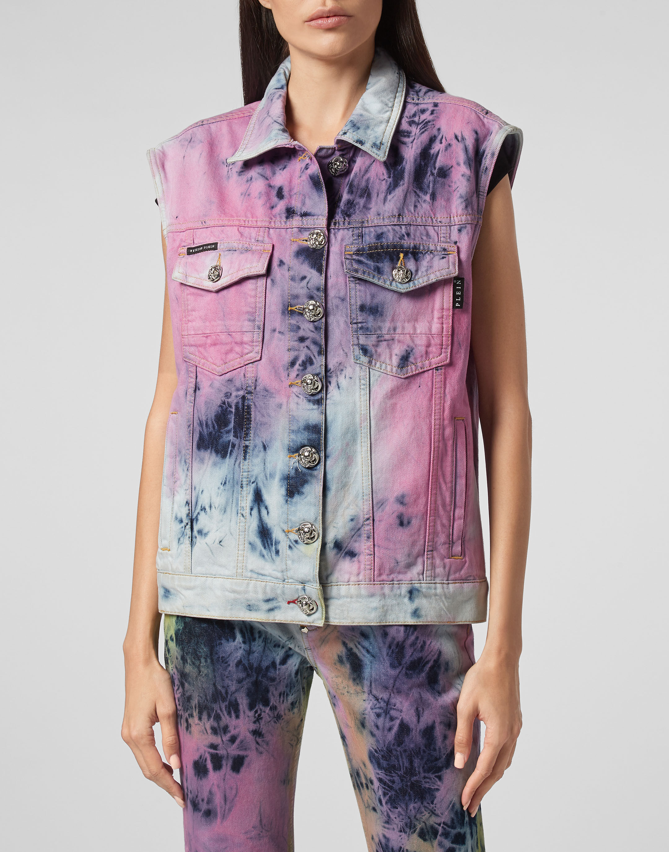 Veste jean tie and dye cheap