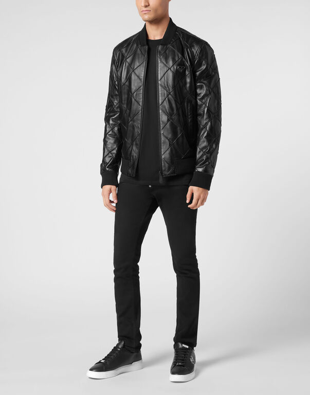 Leather Bomber LS