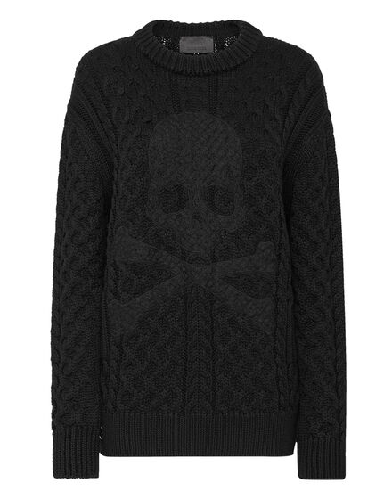 Pullover Round Neck LS Skull