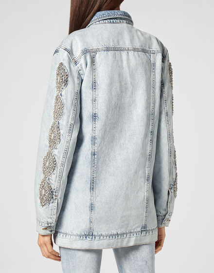 Denim Jacket Crystal Cable