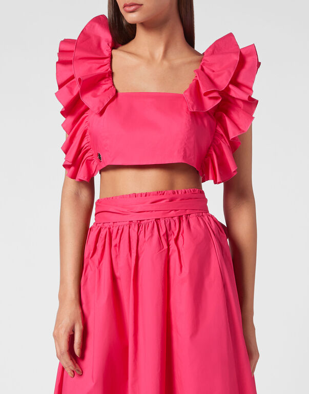 Volant Cropped Top