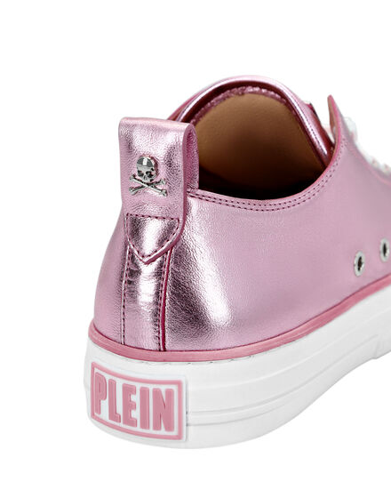 Laminated Leather Lo-Top Sneakers Megastar