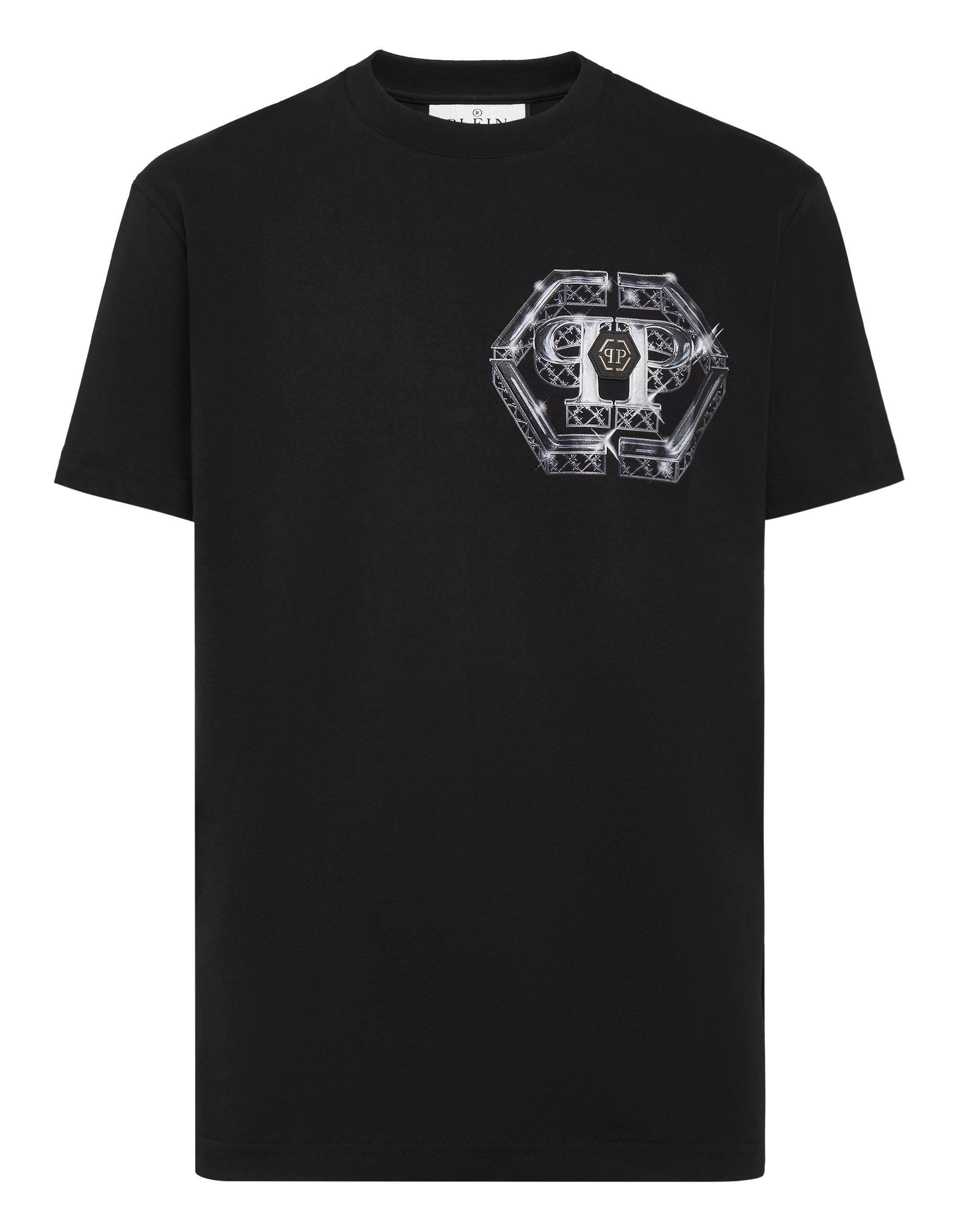 Tシャツ・カットソー PHILIPP PLEIN FW23 LOGO PRINT T-SHIRT (MTK6447_PJY002N02) T-shirt Round Neck Skull | Philipp Plein Outlet