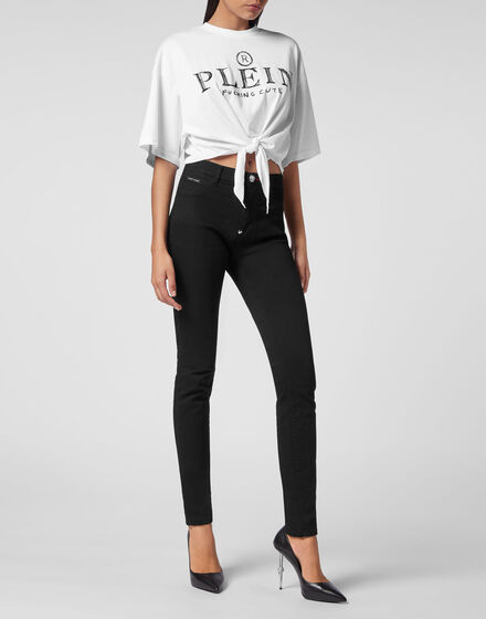 Street Crop Top SS with Crystals