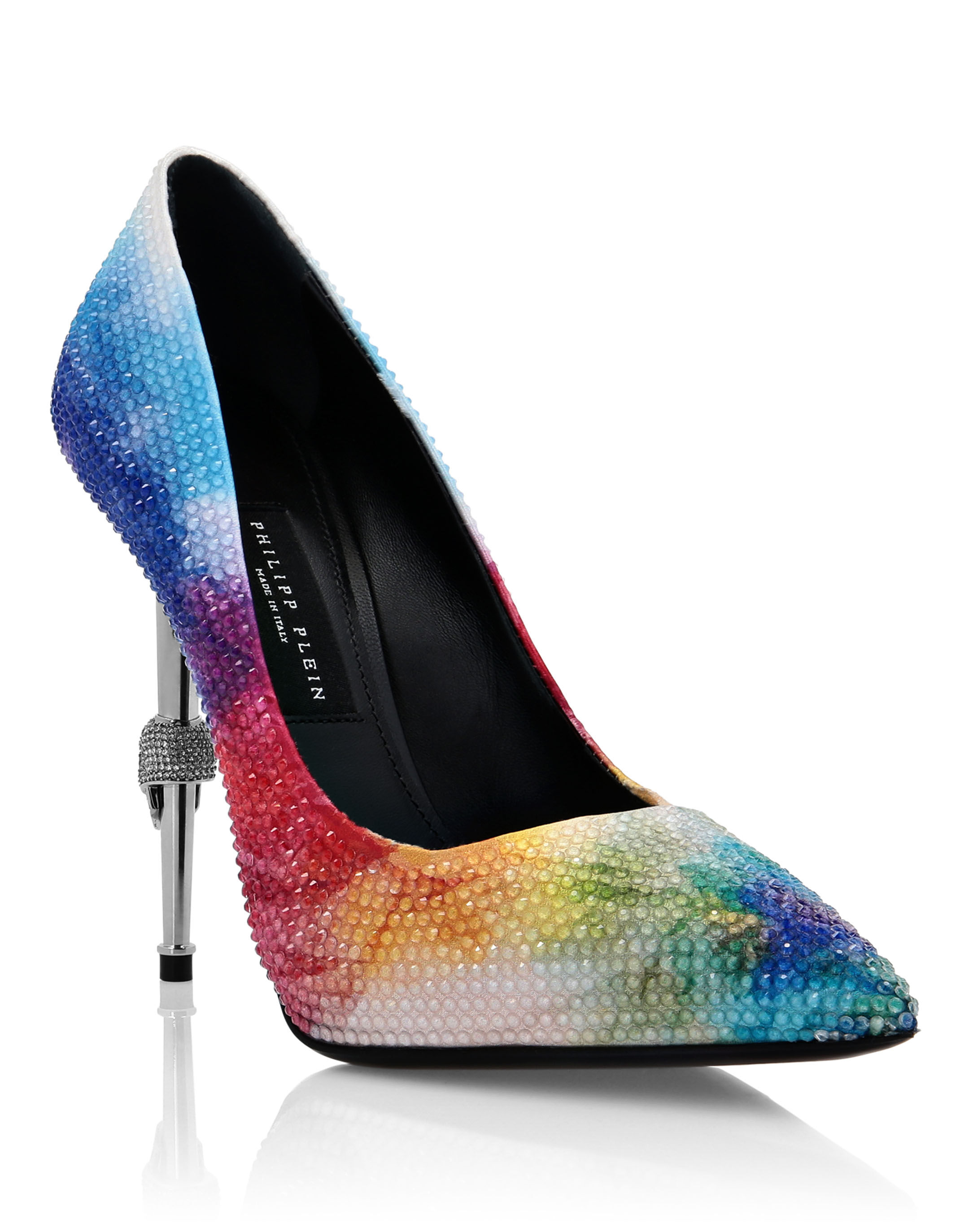 Satin Decollete Hi Heels Tie dye Philipp Plein Outlet