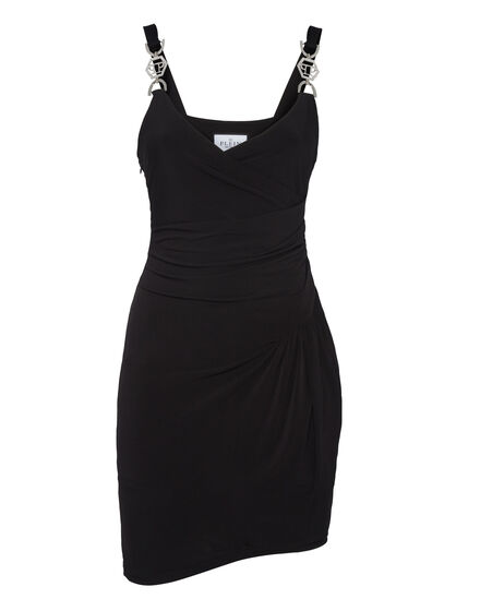 Buckle Mini Dress Strass