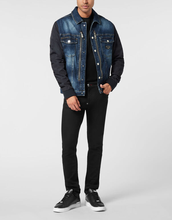 Composed Denim Zip Jacket College Composed Denim Zip Jacket College