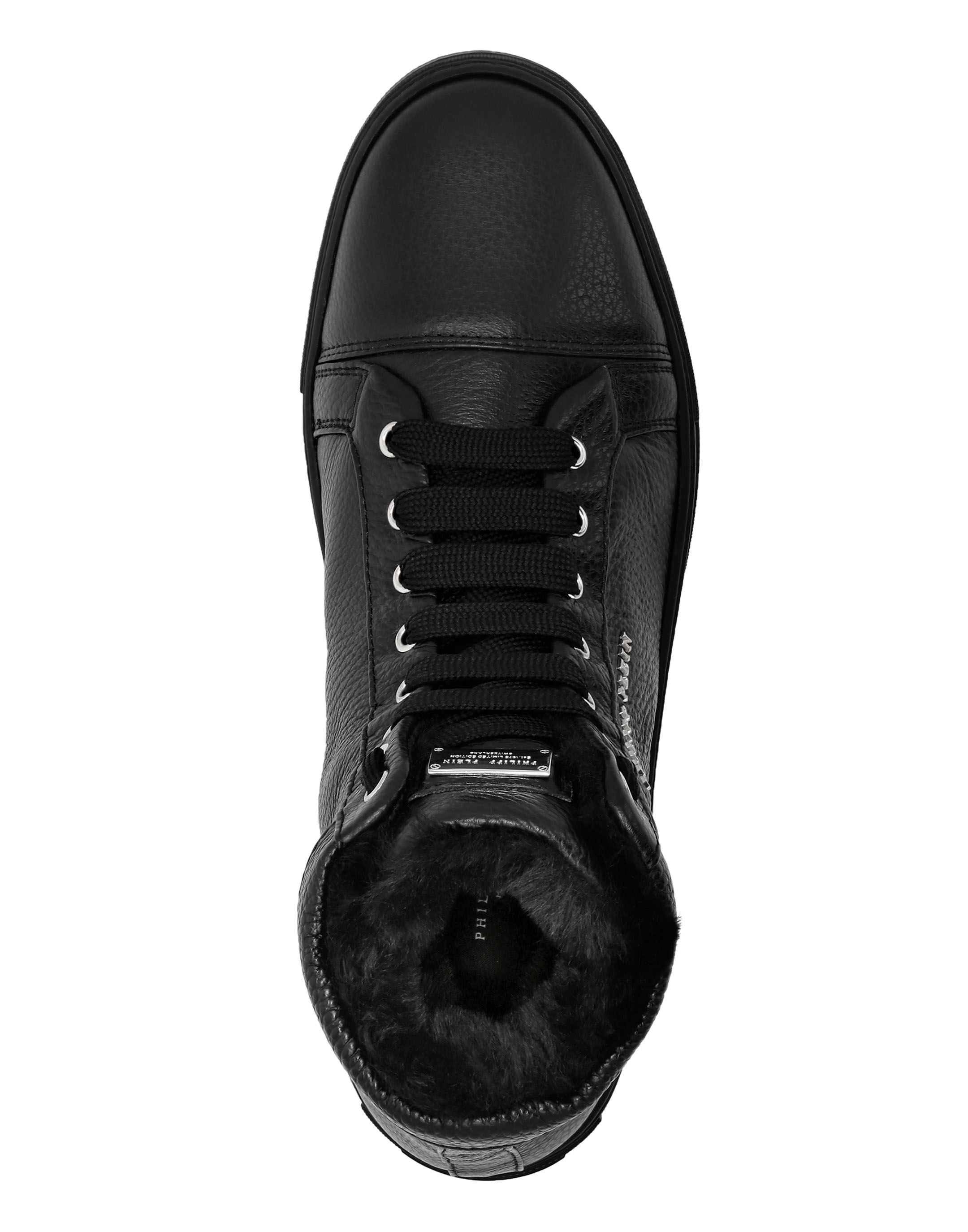 Leather Hi Top Sneakers Big Bang Philipp Plein Outlet