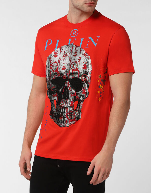 Plaatsen Wat dan ook Meander T-shirt Round Neck SS with Crystals | Philipp Plein Outlet