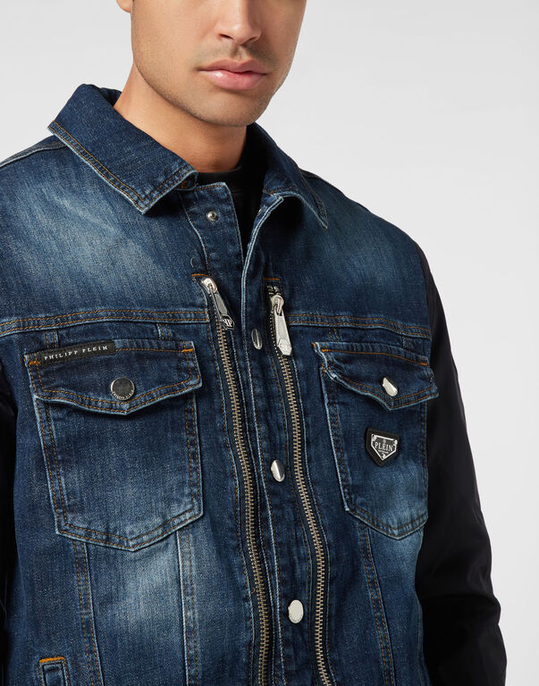 Composed Denim Zip Jacket College Composed Denim Zip Jacket College