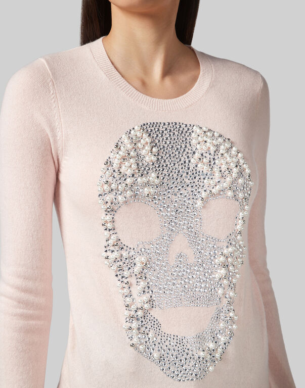 Pullover Round Neck LS Skull