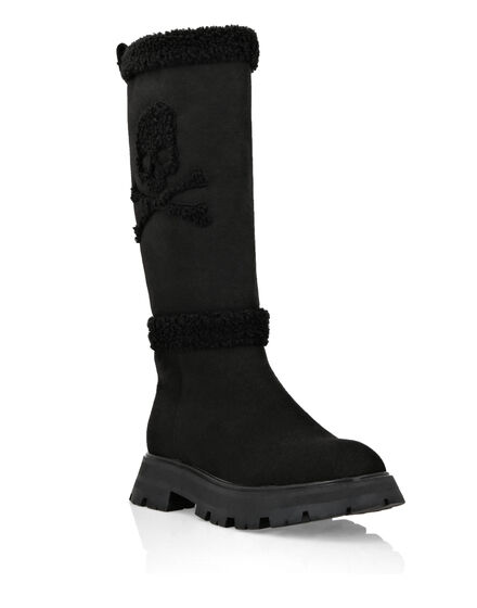 Mid-Flat Boots Skull&Bones