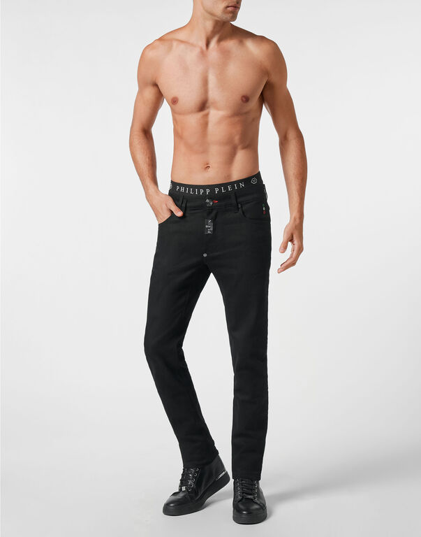 Denim Trousers Super Straight Cut Premium Hexagon