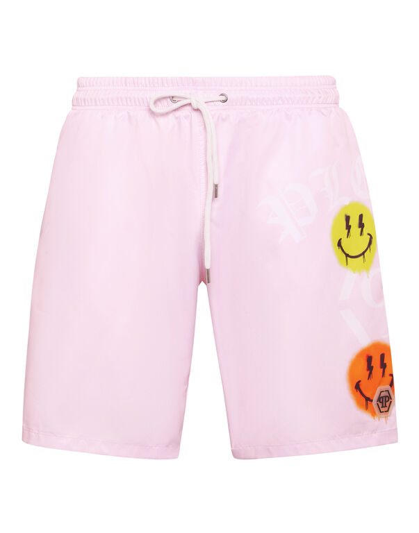 Jogging Shorts with Smile Print