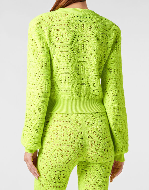 Fluo Knit Cardigan Monogram