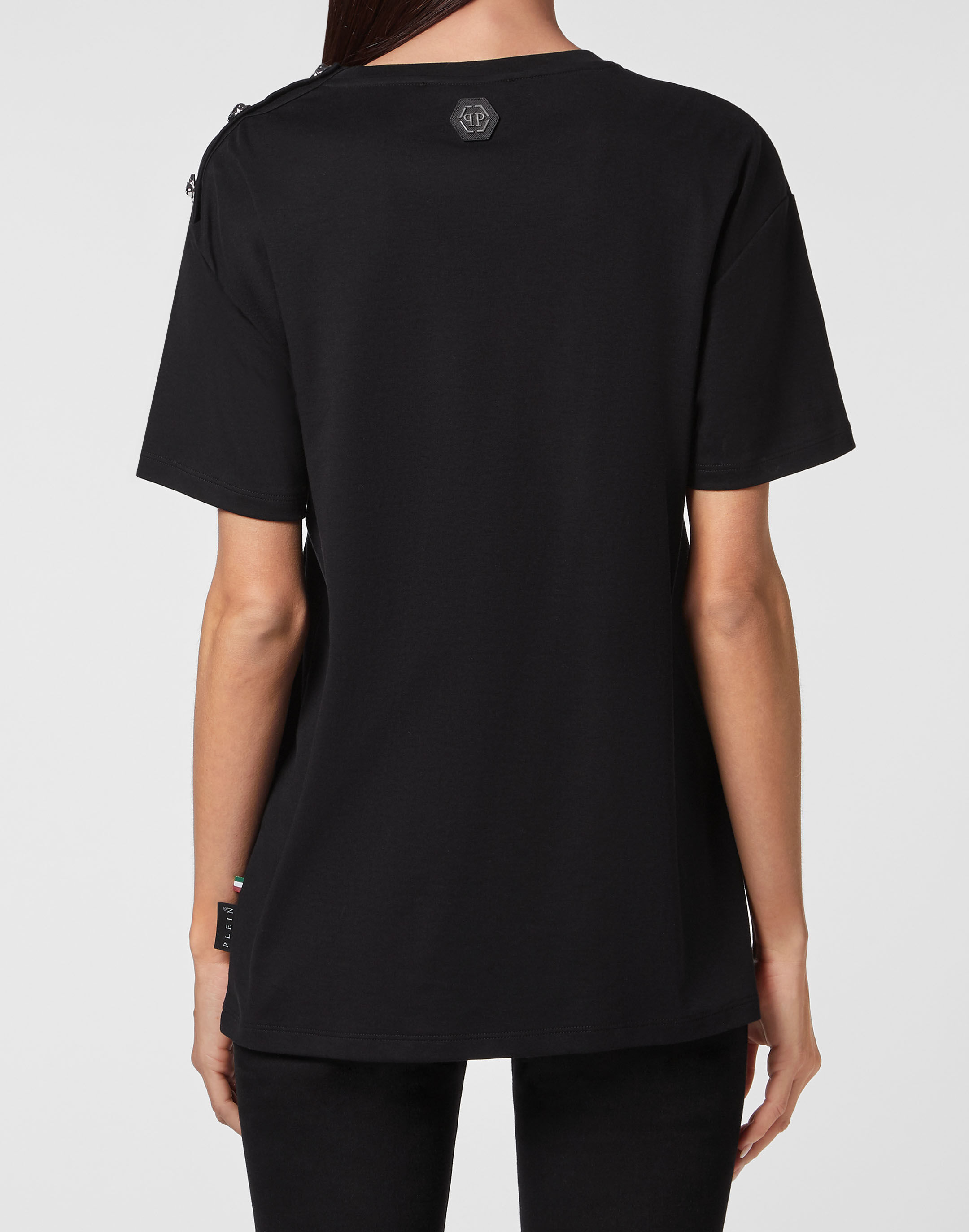 Tシャツ・カットソー PHILIPP PLEIN Men T-shirt Black SACCMTK6119PJY002N 02 T-shirt Man Fit Philipp Plein TM | Philipp Plein Outlet