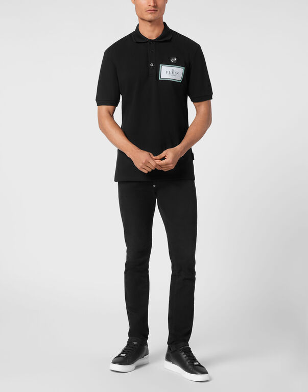 Polo shirt SS Label Contrast