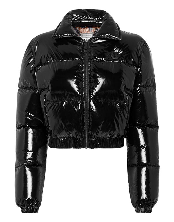 Cropped Nylon Down Jacket