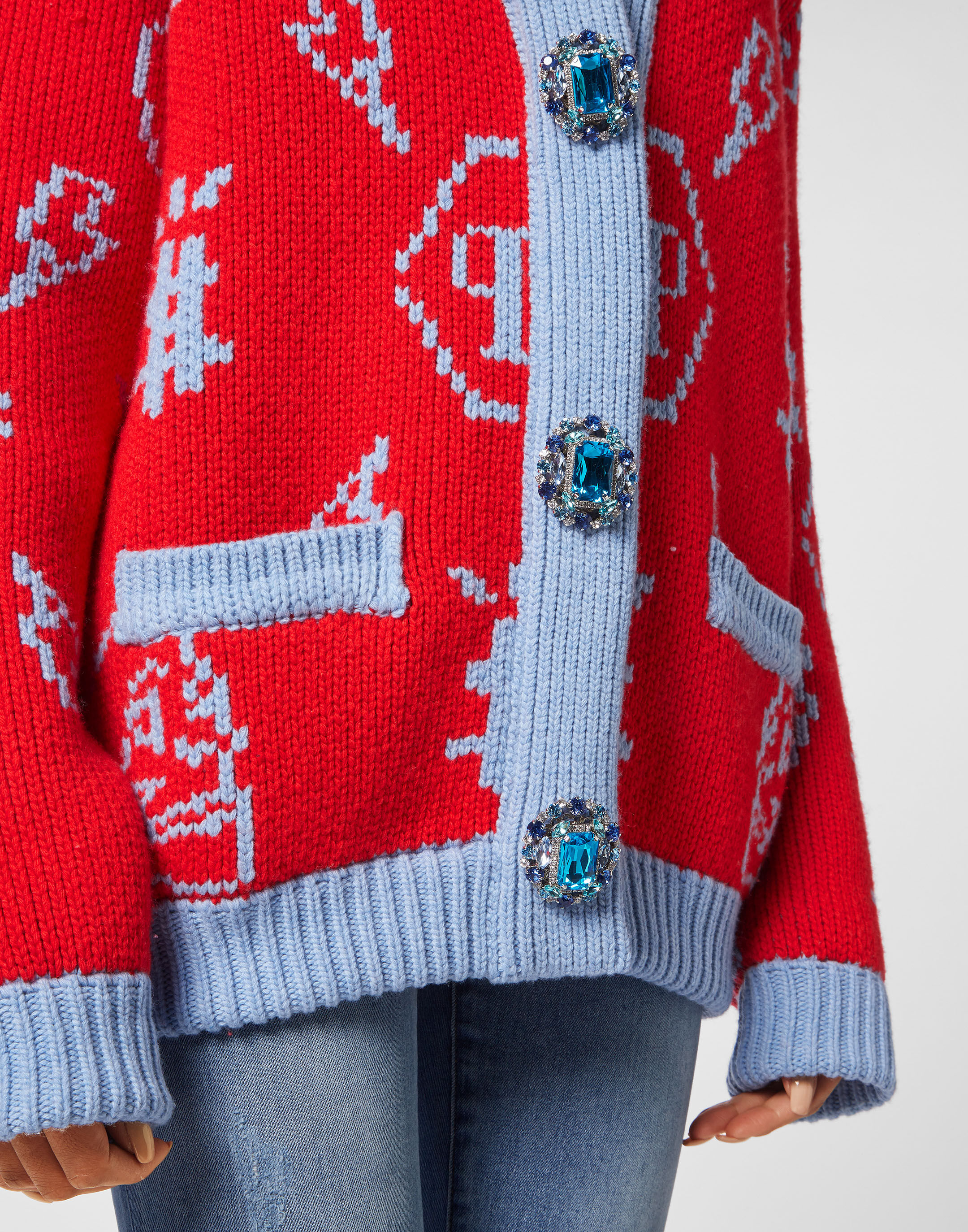Jacquard cardigan mens store