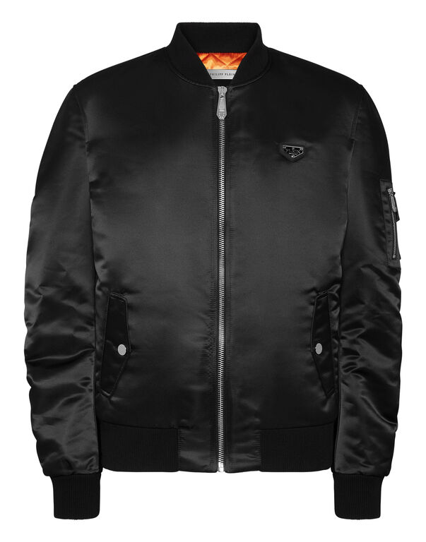 Satin Top Gun Bomber LS Gothic Plein
