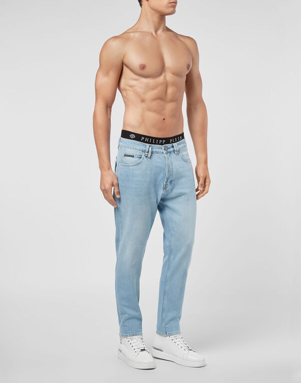Denim Trousers Carrot Fit Iconic Plein