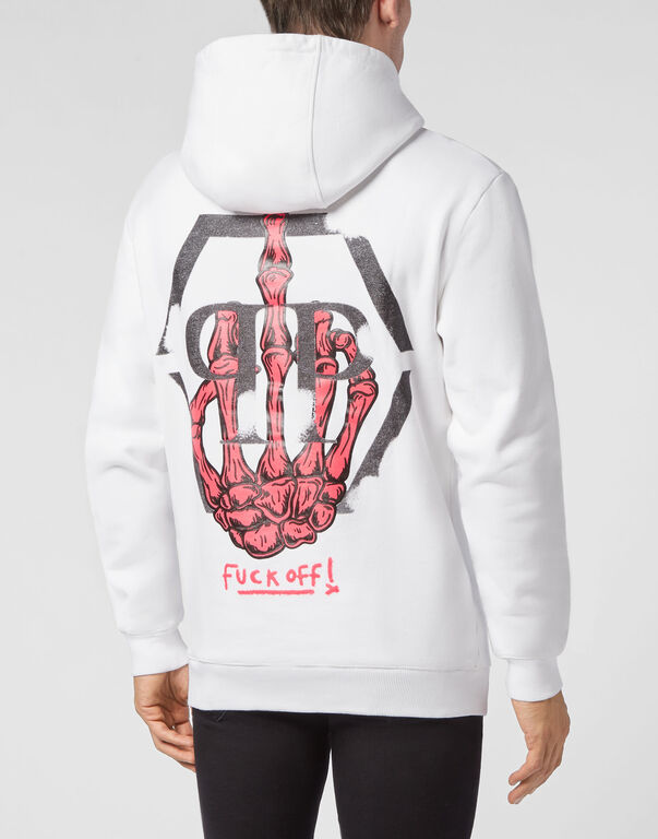 Hoodie sweatshirt print Skeleton