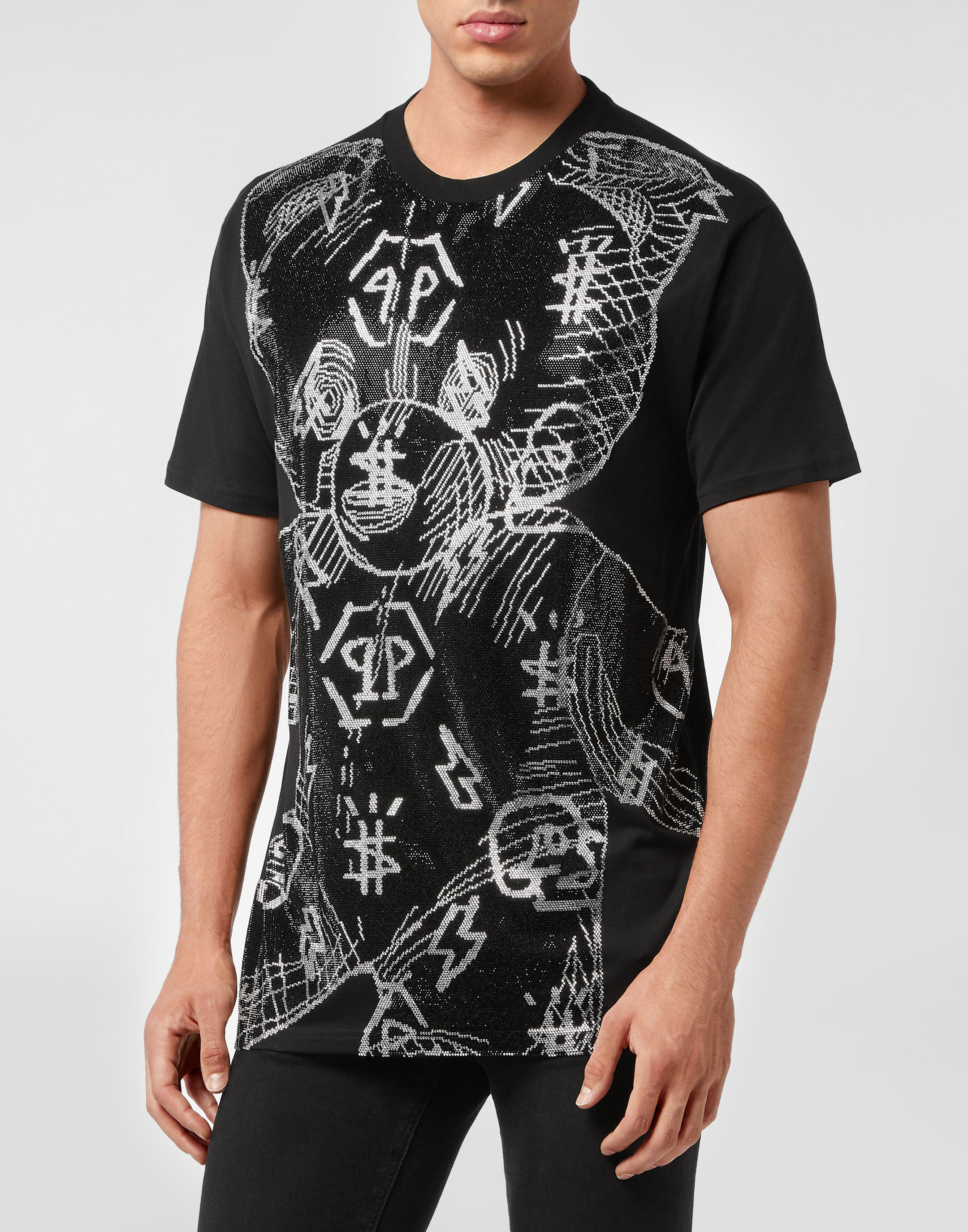 T-shirt Round Neck SS Teddy Bear with Crystals | Philipp