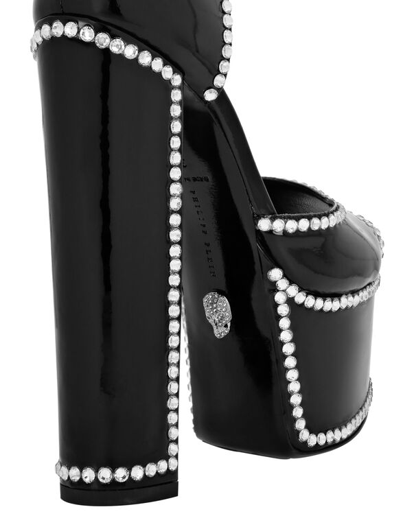 Patent Leather Platform Sandals Hi-Heels