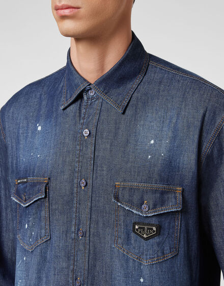 Denim Shirt Ls Iconic Plein
