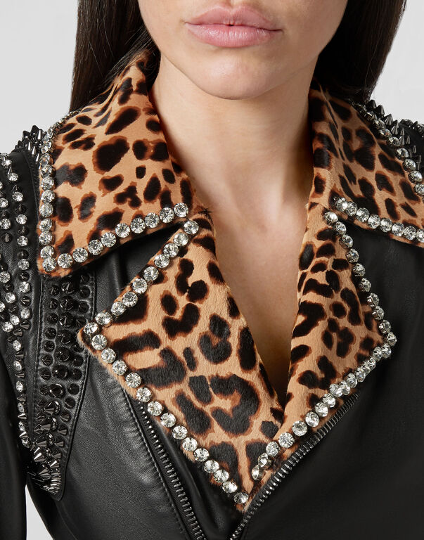 Leather Biker Leopard