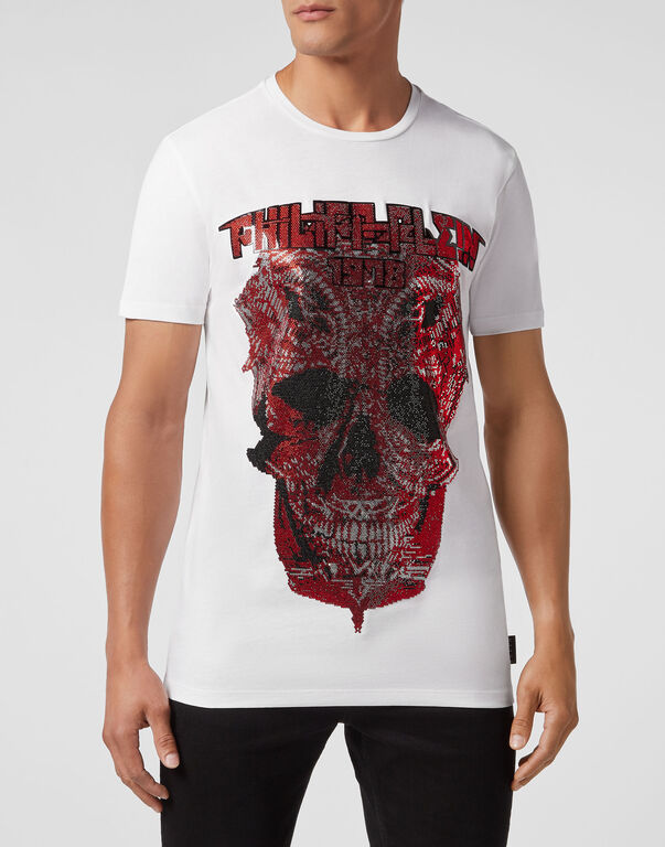 Blåt mærke Shinkan svinge T-shirt Round Neck SS Skull and Plein | Philipp Plein Outlet