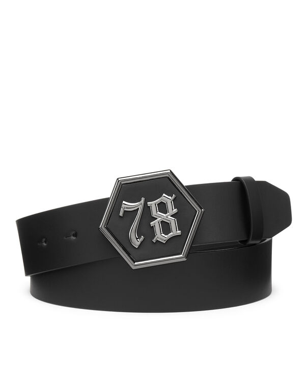 Leather belt - WC010 - Black, XL