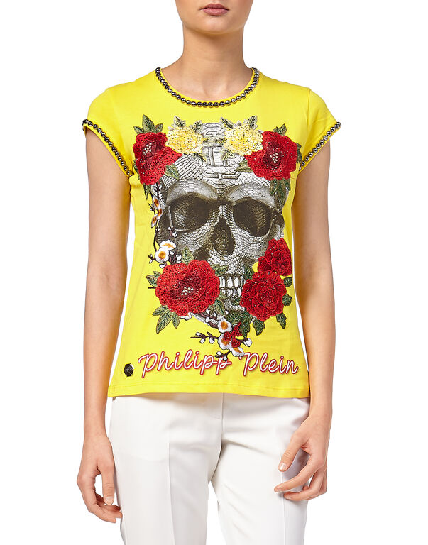 T-shirt Round Neck SS "Yellow roses"