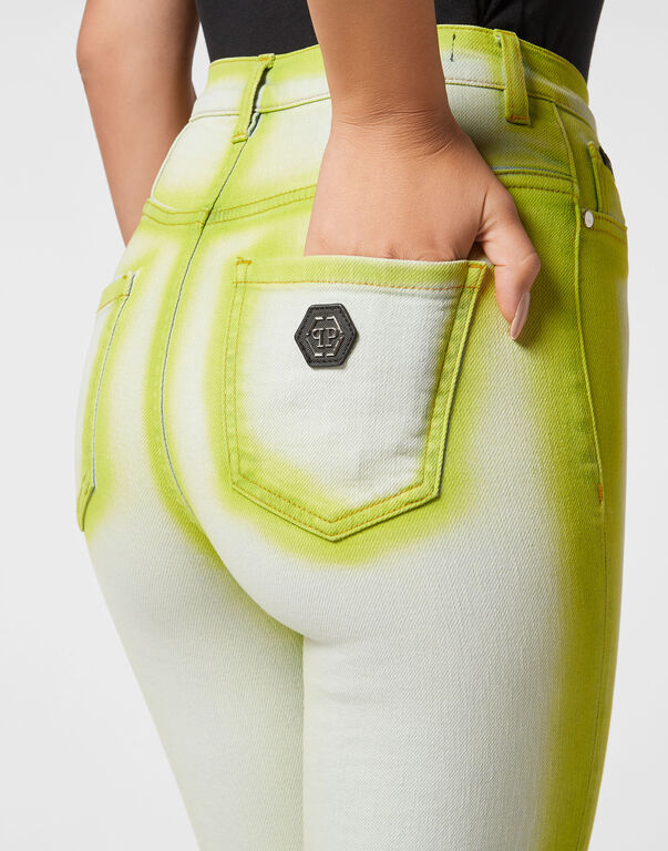 Super High Waist Jeggings Fluo