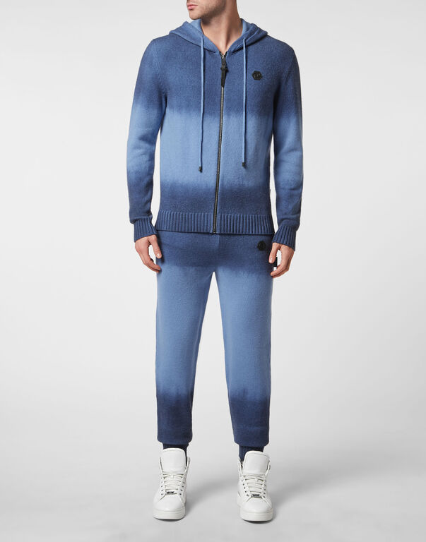 Cash Wool Jogging Knit Suit: Jacket/trousers python insert Skull Cash Wool Jogging Knit Suit: Jacket/trousers python insert Skull